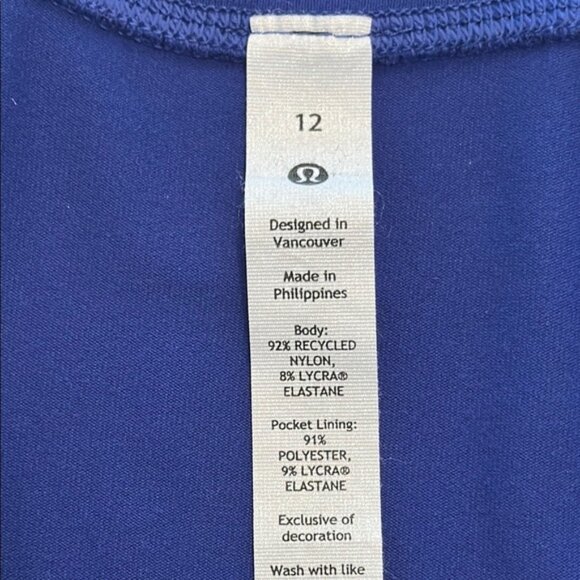 Lululemon Athletica Blue Polo Relaxed Long Sleeve Tee - Picture 2 of 4